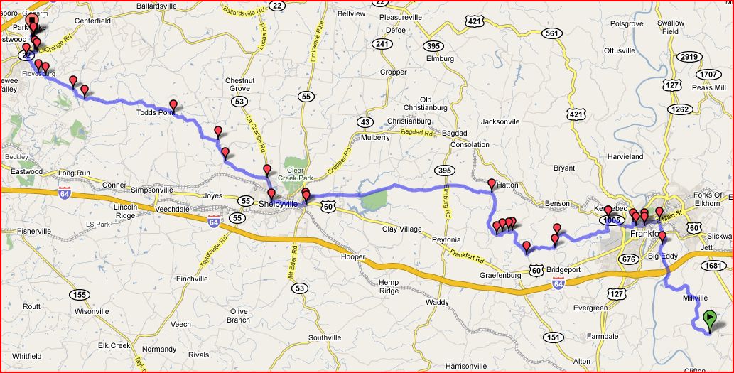 Tour de Bourbon Inbound Route